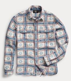 RRL Ralph Lauren 1950s Inspired Southwestern Thick Brushed Jacquard Workshirt- L