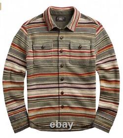 RRL Ralph Lauren 1960s Inspired Southwest Serape Cotton Linen Sweater Shirt- L