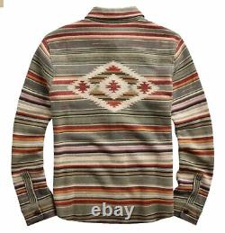 RRL Ralph Lauren 1960s Inspired Southwest Serape Cotton Linen Sweater Shirt- L