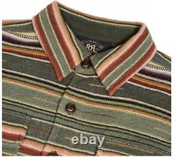 RRL Ralph Lauren 1960s Inspired Southwest Serape Cotton Linen Sweater Shirt- L