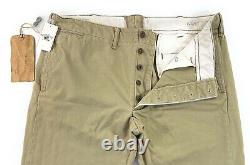 RRL Ralph Lauren Double RL Officers Field Chino Pants Mens 34x28 Khaki Trousers