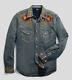 Rrl Ralph Lauren Embroidered Thick Jersey Western Workshirt-men-m