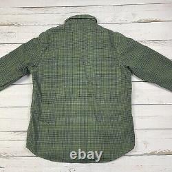 RRL Ralph Lauren Flannel Shirt Mens Medium Green Worker Casual Western NWOT