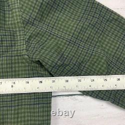 RRL Ralph Lauren Flannel Shirt Mens Medium Green Worker Casual Western NWOT