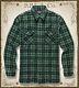 Rrl Ralph Lauren Mens Green Plaid Shirt Sweet Orr Fine Wale Cotton Corduroy $365