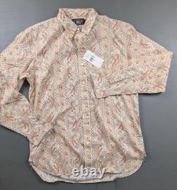 RRL Ralph Lauren Shirt M Paisley Print 100% Cotton Western Workwear Boho Vintage