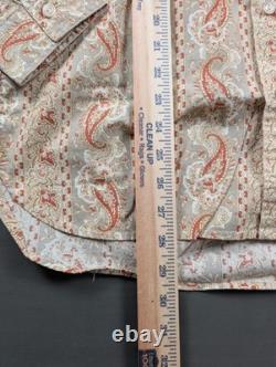 RRL Ralph Lauren Shirt M Paisley Print 100% Cotton Western Workwear Boho Vintage