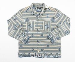 RRL Ralph Lauren Shirt Mens 2XL XXL Button Up Knit Jersey Navajo Double RL NEW