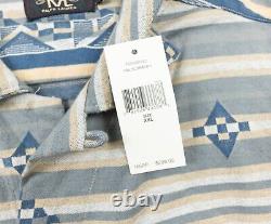 RRL Ralph Lauren Shirt Mens 2XL XXL Button Up Knit Jersey Navajo Double RL NEW