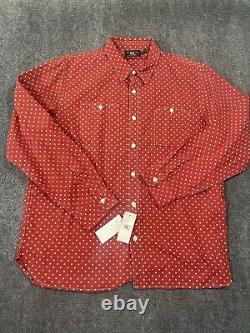 RRL Ralph Lauren Shirt Mens Xxl Polka Dot Western Cowboy