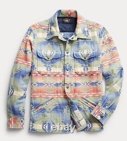 RRL Ralph Lauren Southwestern Jacquard Overshirt Jacket-MEN- M