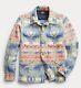 Rrl Ralph Lauren Southwestern Jacquard Overshirt Jacket-men- M