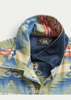 RRL Ralph Lauren Southwestern Jacquard Overshirt Jacket-MEN- M