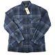Rrl Ralph Lauren Wool Blend Thick Metal Snap Blue Checked Shacket Size S Nwt