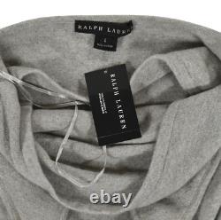 Ralph Lauren Black Label Grey Cashmere Halter Neck Tank Top Sweater L New $398