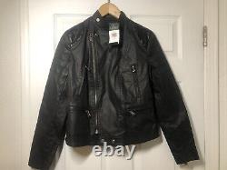 Ralph Lauren Burnished Biker Motorcycle Leather Jacket Size S New w Tag NWT