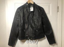Ralph Lauren Burnished Biker Motorcycle Leather Jacket Size S New w Tag NWT