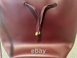 Ralph Lauren Carryover Andie Tote Drawstring Handbag Burgundy NEW