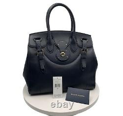 Ralph Lauren Collection Light Ricky 33 Handbag Navy Calf Leather Mrsp$2950.00