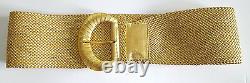 Ralph Lauren Collection Women's Gold Braided Leather Dress Belt Made In Italy