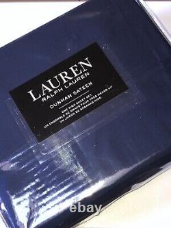 Ralph Lauren DUNHAM SATEEN KING Sheet Set CADET BLUE 100% Cotton 300 TC NEW