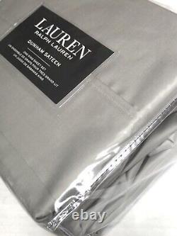 Ralph Lauren DUNHAM SATEEN KING Sheet Set DOVE GRAY 100% Cotton 300 TC NEW