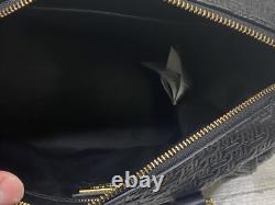 Ralph Lauren Debossed Leather Medium Kaden Satchel Bag Black New with Defects