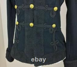 Ralph Lauren Denim Supply Military Army Officer Commander Shearling Band Jacket