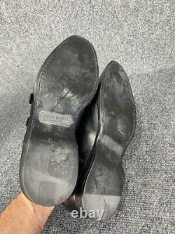 Ralph Lauren Dual Monk Strap Black Leather Shoes 9 D NEW Without Box