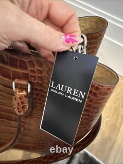 Ralph Lauren Embossed Leather Large Marcy Satchel