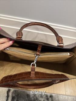 Ralph Lauren Embossed Leather Large Marcy Satchel