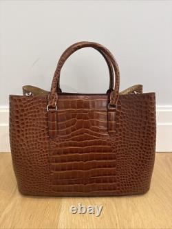 Ralph Lauren Embossed Leather Large Marcy Satchel