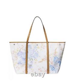 Ralph Lauren Emerie Tote Floral Canvas Extra Large Tote Bag Purse Handbag NWT