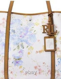 Ralph Lauren Emerie Tote Floral Canvas Extra Large Tote Bag Purse Handbag NWT