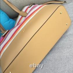 Ralph Lauren Genuine Striped Canvas Bag New With Tags