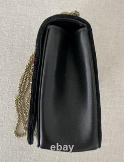 Ralph Lauren Hand Bag Crossbody Women's Velvet Made Italy BLACK NWT $1750