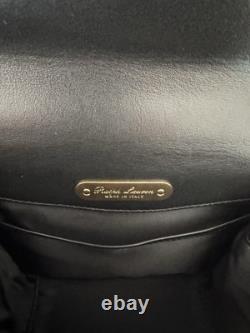 Ralph Lauren Hand Bag Crossbody Women's Velvet Made Italy BLACK NWT $1750