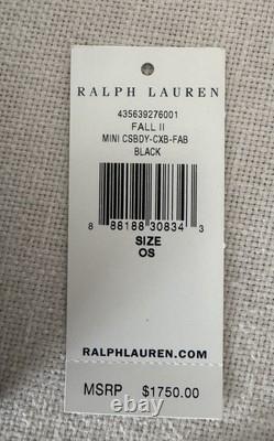 Ralph Lauren Hand Bag Crossbody Women's Velvet Made Italy BLACK NWT $1750