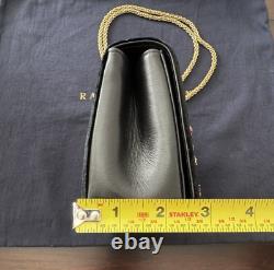 Ralph Lauren Hand Bag Crossbody Women's Velvet Made Italy BLACK NWT $1750