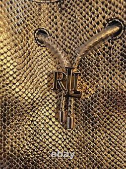 Ralph Lauren Holiday Gold Tote Purse Bag New With Tags