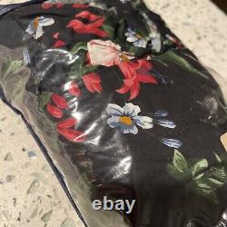 Ralph Lauren ISADORA Cosette Euro Pillow SHAM Black Flowers Ruffle NEW RARE