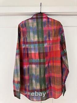 Ralph Lauren Ikat Plaid Print Shirt Size Large