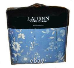 Ralph Lauren Josephina Bali Blue Cream Floral 3PC Full/ Queen Comforter Set New