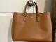 Ralph Lauren Large Satchel, Brown Leather, Gold Hardware