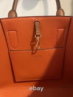 Ralph Lauren Large Satchel, Brown Leather, Gold Hardware