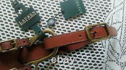 Ralph Lauren Lauren NWT Equestrian Wide Waist Leather Belt, Deep Saddle Size S