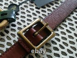 Ralph Lauren Lauren NWT Equestrian Wide Waist Leather Belt, Deep Saddle Size S