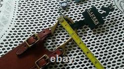 Ralph Lauren Lauren NWT Equestrian Wide Waist Leather Belt, Deep Saddle Size S
