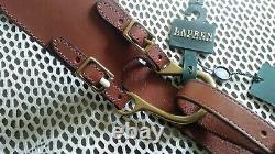 Ralph Lauren Lauren NWT Equestrian Wide Waist Leather Belt, Deep Saddle Size S