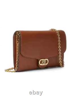 Ralph Lauren Leather Medium Adair Wallet Crossbody LAUREN TAN NWT